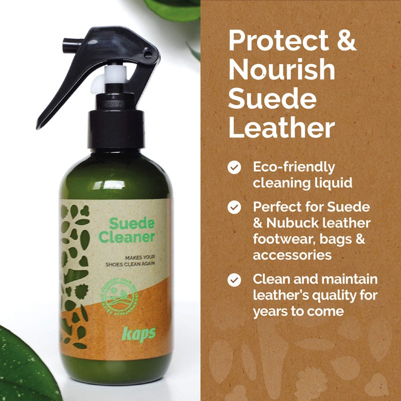 Kaps Suede Cleaner | Eco-Friendly Solvent Free Biodegradable | Cleaning Liquid for Suede and Nubuck Leather Footwear, Bags and Accessories | Made in Europe - Image 2